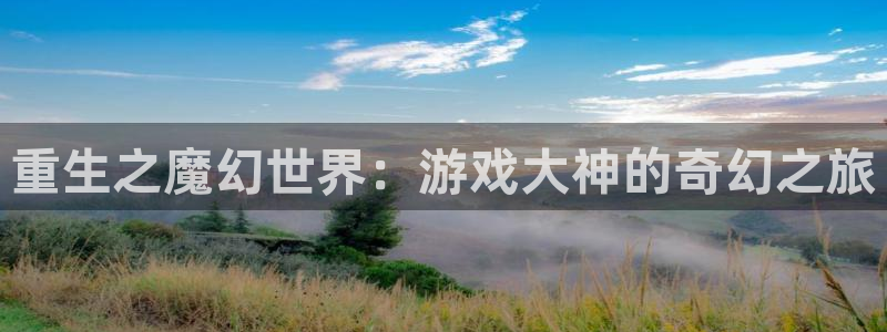 摩根娱乐平台：重生之魔幻世界：游戏大神的奇幻之旅
