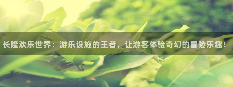 摩根娱乐现在优惠多少：长隆欢乐世界：游乐设施的王者，让游客体验奇幻的冒险乐趣！